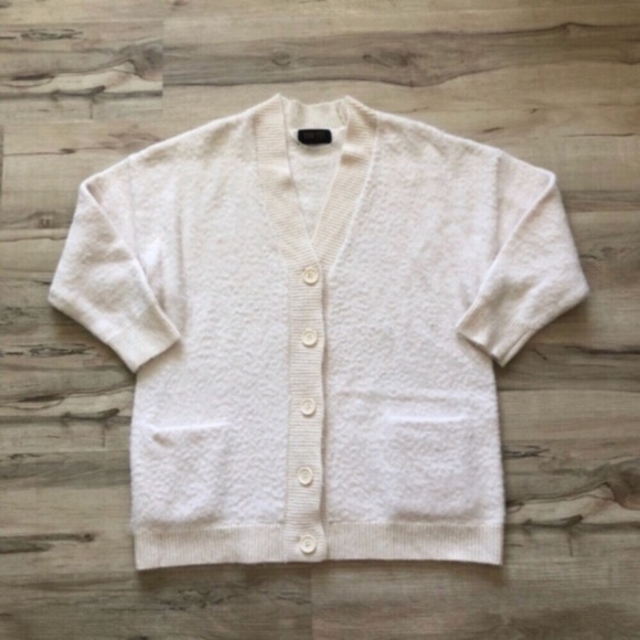 Cozy White Cardigan Sweater - Picture 1 of 8